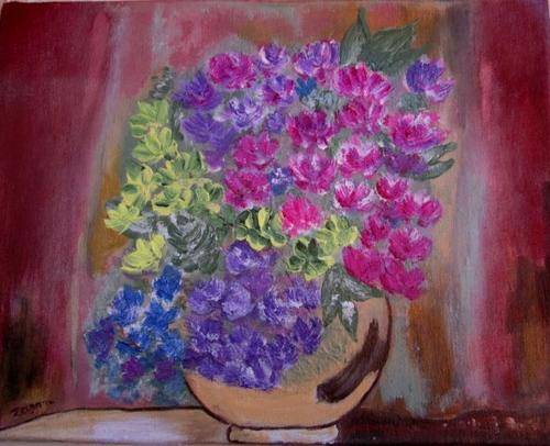 Original art by ZeldaZ     "Vase with flowers"