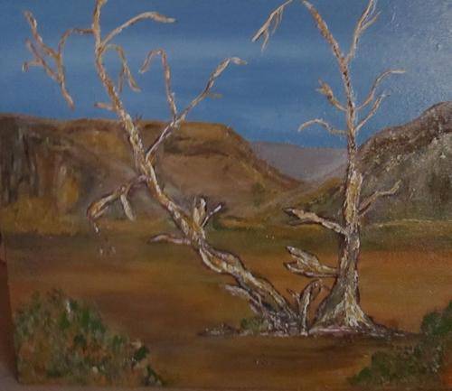 Original Art by ZeldaZ   -  " Lonely Trees (2) "   -  " 380 mm  x450 mm"