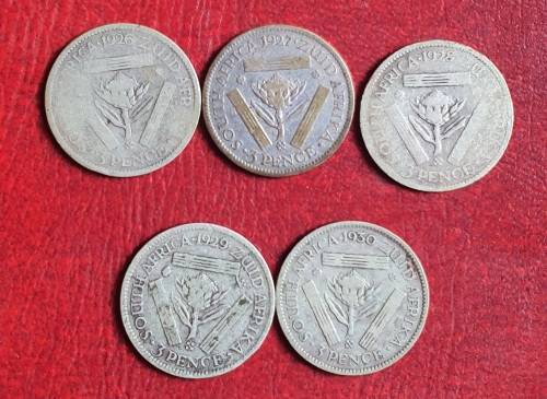 1926 - 1930 Silver tiekey/3d set