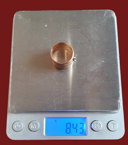 3 band 9ct Gold ring - 8.4g gold
