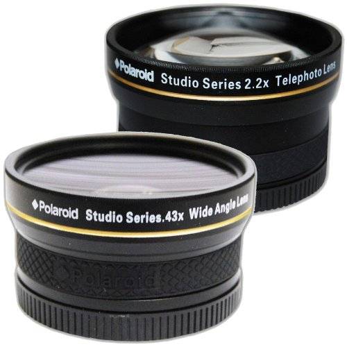 Polaroid Studio Series 52/55/58mm .43x HD Wide Angle Lens With Macro Attachment + Polaroid Studio Se