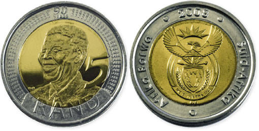 Clearance Sale 2008 MANDELA BIRTHDAY R5 COIN - EXTREMELY RARE (READY FOR GRADING FROM MS60 - MS70)