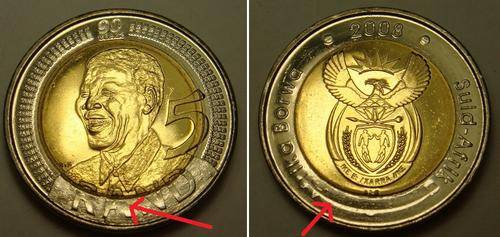 ERROR COIN - 2008 MANDELA BIRTHDAY R5 COIN UNC AND UNTOUCHED BY ANY BANKER MINT CONDITION