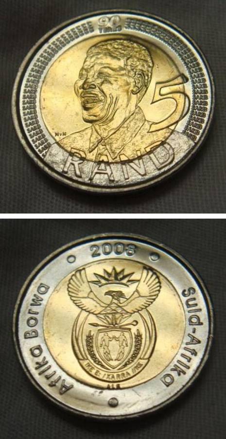 ERROR COIN - 2008 MANDELA BIRTHDAY R5 COIN