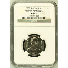 Mandela 2000 MS63 R5 NGC Graded (High value coin) Smiley