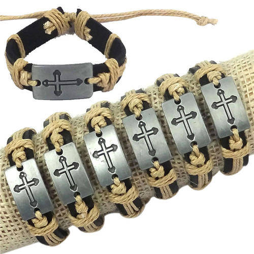 Christian leather bracelet
