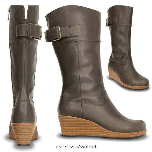 A-Leigh Leather Boot W - Espresso/Walnut /4/5/6/7