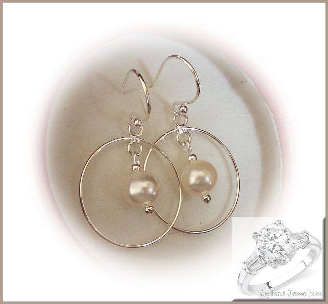 ***PERFECT GIFT FOR MOTHERS DAY!!***BEAUTIFUL PEARL 925 STERLING SILVER DROP EARRINGS