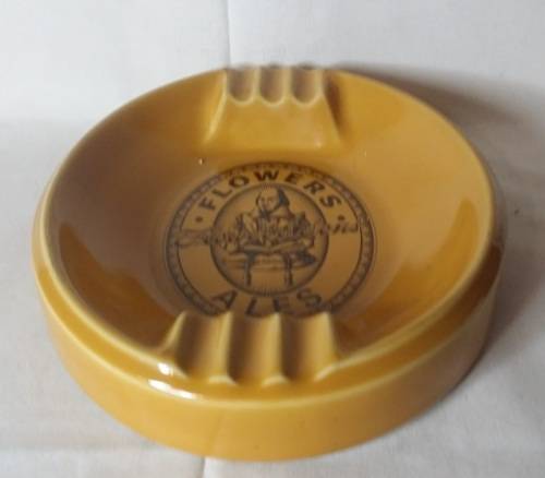 VINTAGE ALES ASHTRAY ..FLOWERS & SONS