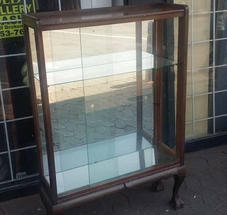 VINTAGE IMBUIA DISPLAY CABINET SHOWCASE