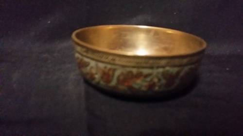 VINTAGE BRASS PIN BOWL