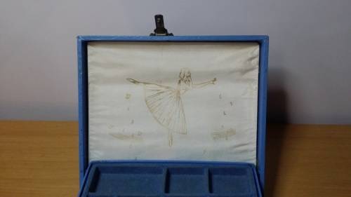 VINTAGE BLUE JEWELERY CASE