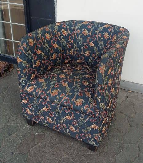UPHOLSTERED  TUB  CHAIR /  BUYER MUST COLLECT EDENVALE JHB