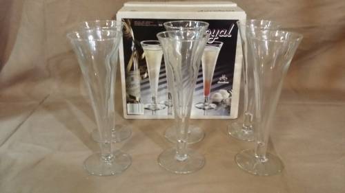 SET OF 6 DUROBAR ROYAL FLUTE GLASSES