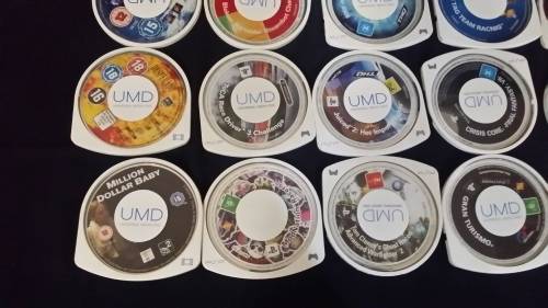 ASSORTMENT OF PSP GAMES AND MOVIES  ( 15 )  ONE JOBLOT