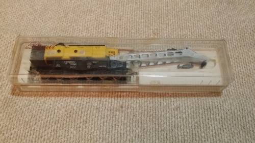 HO Train Liliput Operating Wrecking Crane Car