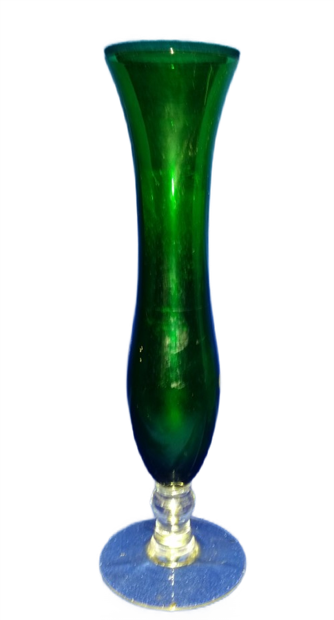 GREEN FLUTE VASE