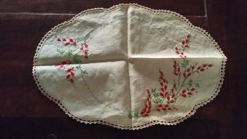 Embroidery Table / Tray Cloth   46 cm