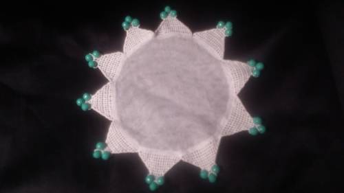 Beaded Doily cloth 17 cm