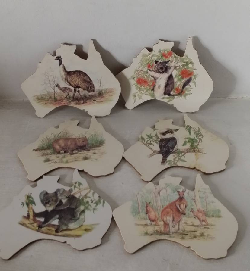 Set of six Australia Wildlife Creations Coasters