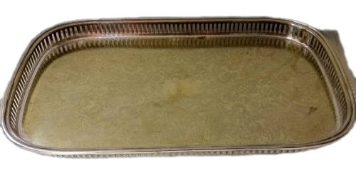 Silver plated Footed Gallery Tray 49 cm x 29 cm x 4 cm