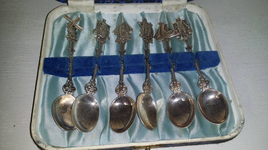 Set of Six Silver  Plate Tea Spoons