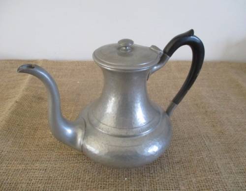 Rare..Cornish Pewter Hand Hammered T/Pot by J Dixon & Sons England For Carmichael & Evans Cape Town