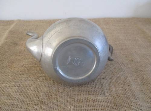 Rare..Cornish Pewter Hand Hammered T/Pot by J Dixon & Sons England For Carmichael & Evans Cape Town