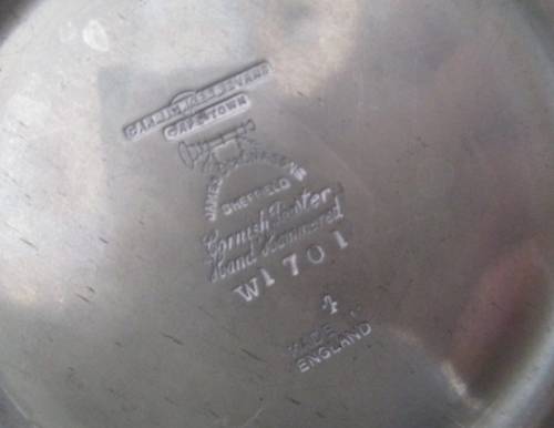 Rare..Cornish Pewter Hand Hammered T/Pot by J Dixon & Sons England For Carmichael & Evans Cape Town