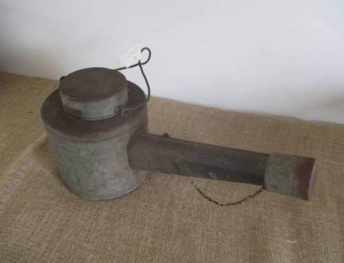 Watering Can ???  No.....Very Very Rare....This Is A World War 2 Gooseneck Lamp Runaway Flare  Metal