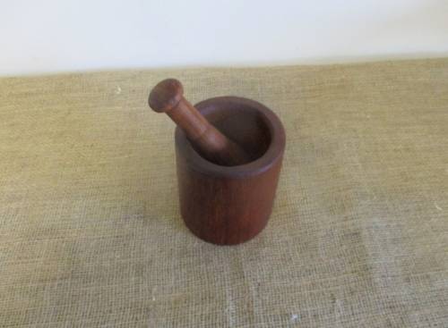 Lovely Old Wooden Mortar And Pestle