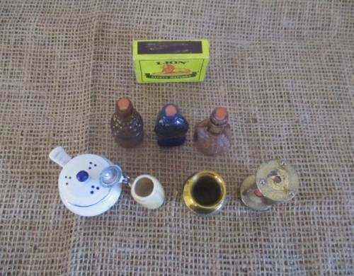 A Nice Cute Collection Of 7x Vintage Printer's Tray Ornaments