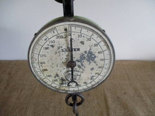 A Very Rare Salter 200lb Spring Balance Hanging Scale    No 235    Prov. Pat 16582/48     England