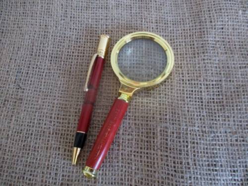 Smart Vintage Pierre Cardin Ballpoint Pen And A Beautiful Vintage Magnify Glass