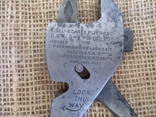 Very Rare In South Africa...Vintage Eifel-Geared Plierench     8 1/2"     1946    USA Chicago