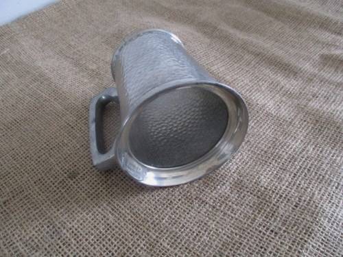 A Beautiful Vintage Hammered Pewter Tankard  11       Excalibur    SA Union Pewter