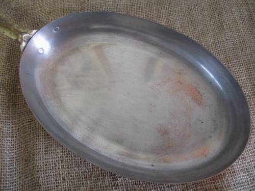 Oval Vintage 1973 Copper and Brass Pancake Pan - Rare And Unusual!!!