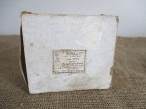Relisted - A Lot Fishing Tackle Stuff In Mustad & Son Carton Holder