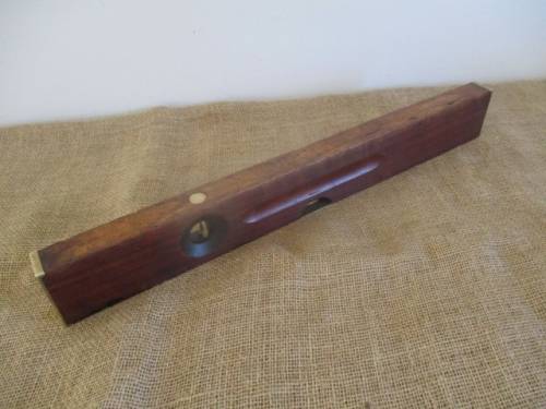 Very Rare Wood And Brass Stanley No 03 Sweatheart 24" Water Level     Made In USA     Early 1900's