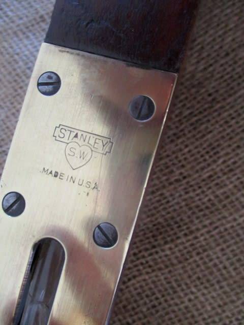 Very Rare Wood And Brass Stanley No 03 Sweatheart 24" Water Level     Made In USA     Early 1900's