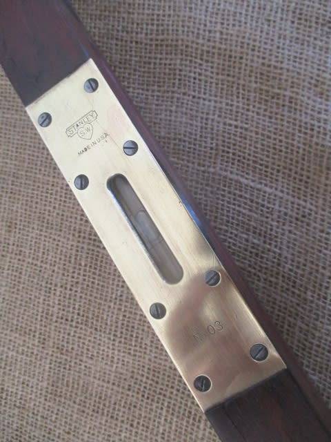 Very Rare Wood And Brass Stanley No 03 Sweatheart 24" Water Level     Made In USA     Early 1900's