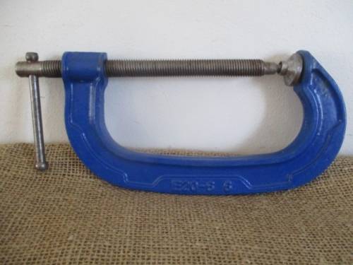 For Wiehan Bid Only     Three Good Quality G-Clamps.... 1x 6" China  - 1x E20-6 6" Eclipse   - 1rd
