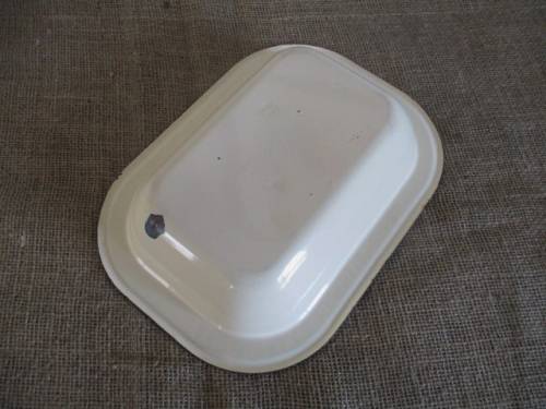 Beautiful Vintage Enamel Pie Dish