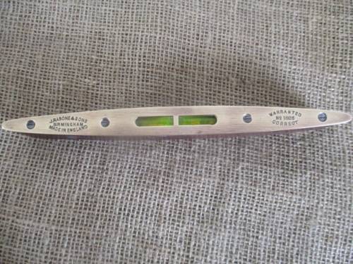 Antique J. Rabone & Sons No1626 Warranted Correct Boat Type Spirit Level Birmingham  England
