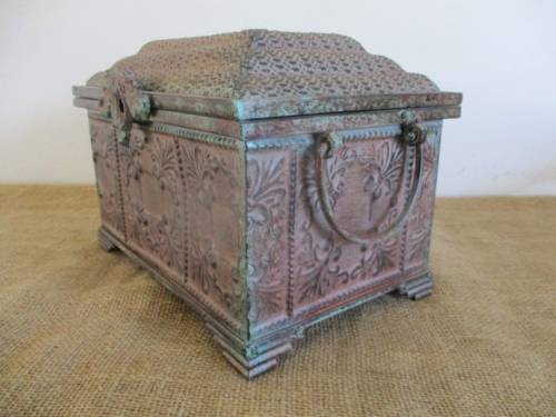 So Classy And Tasteful.....Lovely Vintage Ornate Metal Jewelry Box
