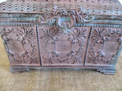 So Classy And Tasteful.....Lovely Vintage Ornate Metal Jewelry Box