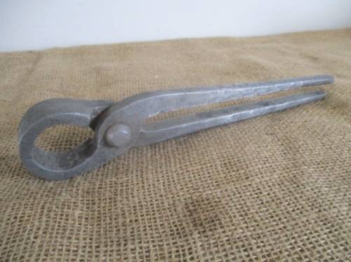 Remember The Blacksmith In Your Village.......Antique Solid Steel Blacksmith Tong