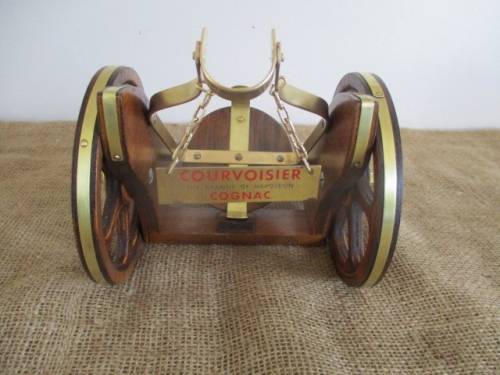 Smart Vintage Courvoisier Cognac The Brandy Of Napoleon Wood Cannon Bottle Holder   France