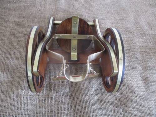 Smart Vintage Courvoisier Cognac The Brandy Of Napoleon Wood Cannon Bottle Holder   France
