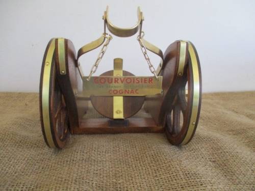 Smart Vintage Courvoisier Cognac The Brandy Of Napoleon Wood Cannon Bottle Holder   France